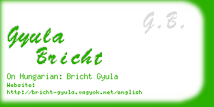 gyula bricht business card